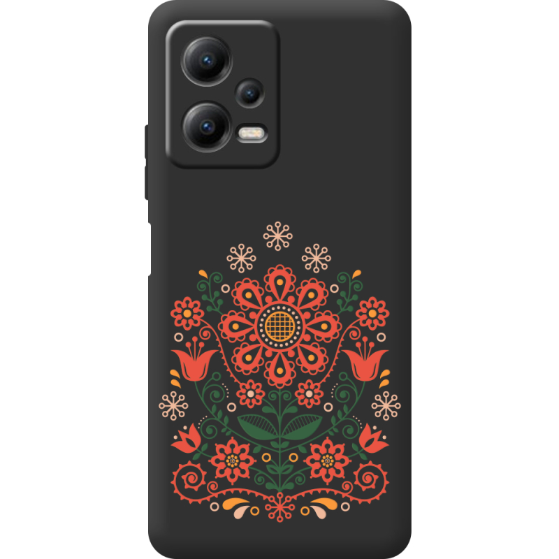 Черный чехол BoxFace Poco X5 5G Ukrainian Ornament