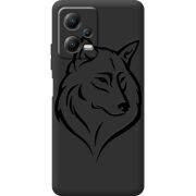 Черный чехол BoxFace Poco X5 5G Wolf