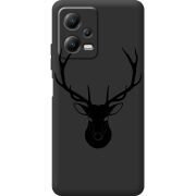 Черный чехол BoxFace Poco X5 5G Deer