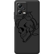 Черный чехол BoxFace Poco X5 5G Skull and Roses