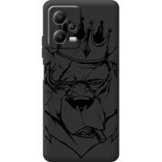 Черный чехол BoxFace Poco X5 5G Bear King