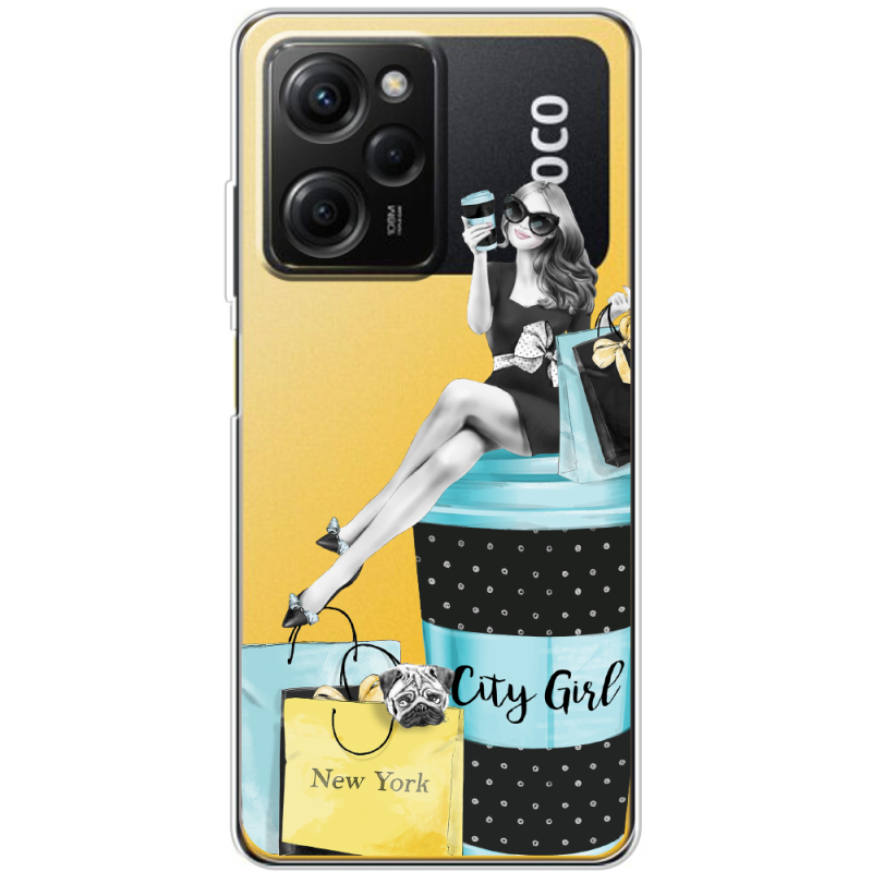 Прозрачный чехол BoxFace Xiaomi Poco X5 Pro 5G City Girl