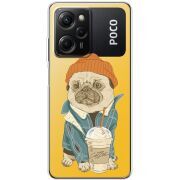 Прозрачный чехол BoxFace Xiaomi Poco X5 Pro 5G Dog Coffeeman