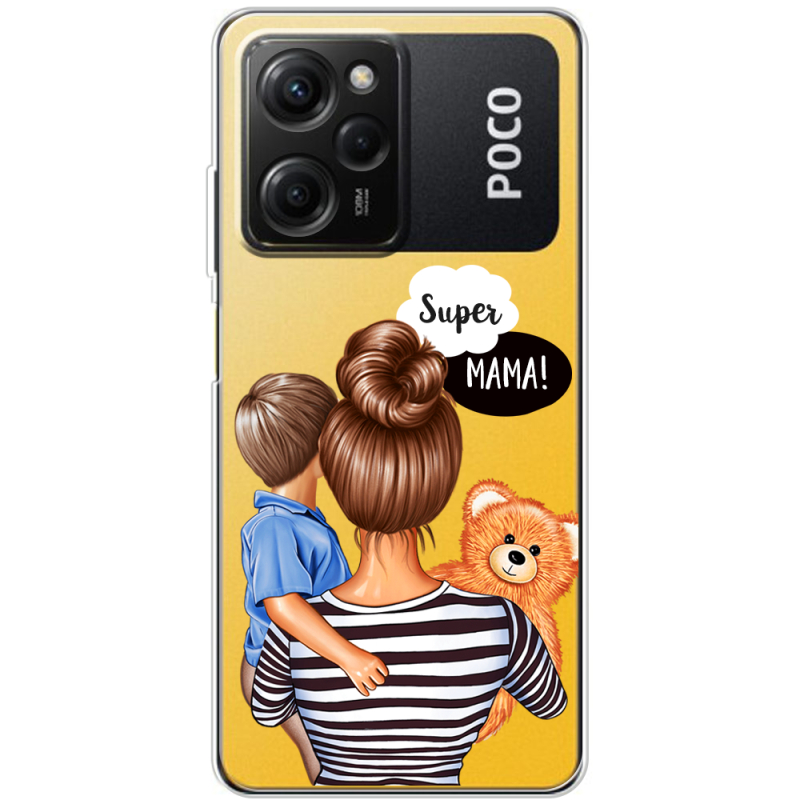 Прозрачный чехол BoxFace Xiaomi Poco X5 Pro 5G Super Mama and Son