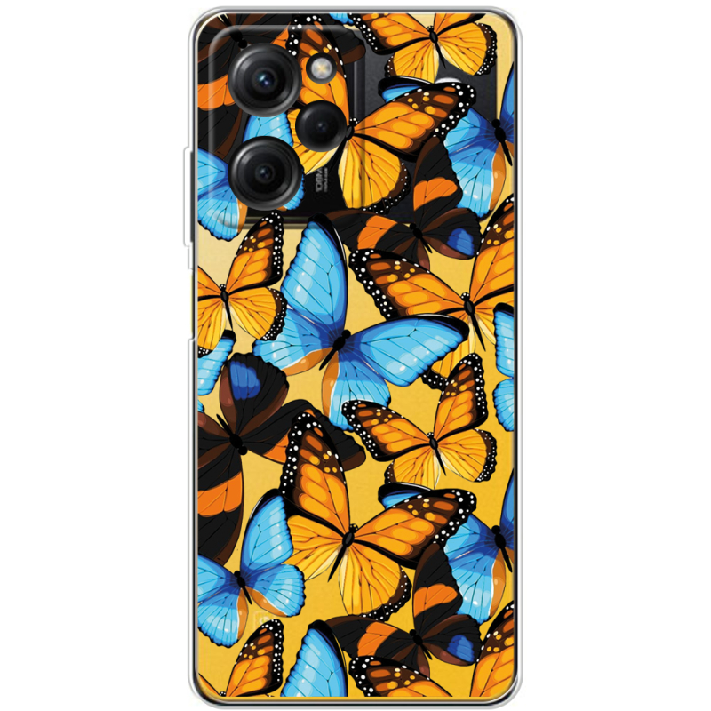 Прозрачный чехол BoxFace Xiaomi Poco X5 Pro 5G Butterfly Morpho