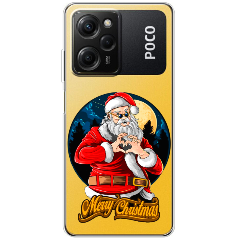 Прозрачный чехол BoxFace Xiaomi Poco X5 Pro 5G Cool Santa