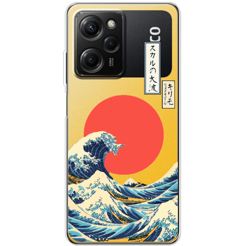 Прозрачный чехол BoxFace Xiaomi Poco X5 Pro 5G Большая волна в Канагаве