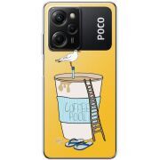 Прозрачный чехол BoxFace Xiaomi Poco X5 Pro 5G Segull in Cofee Pool