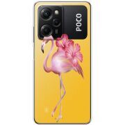 Прозрачный чехол BoxFace Xiaomi Poco X5 Pro 5G Floral Flamingo