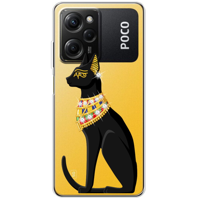 Чехол со стразами Xiaomi Poco X5 Pro 5G Egipet Cat