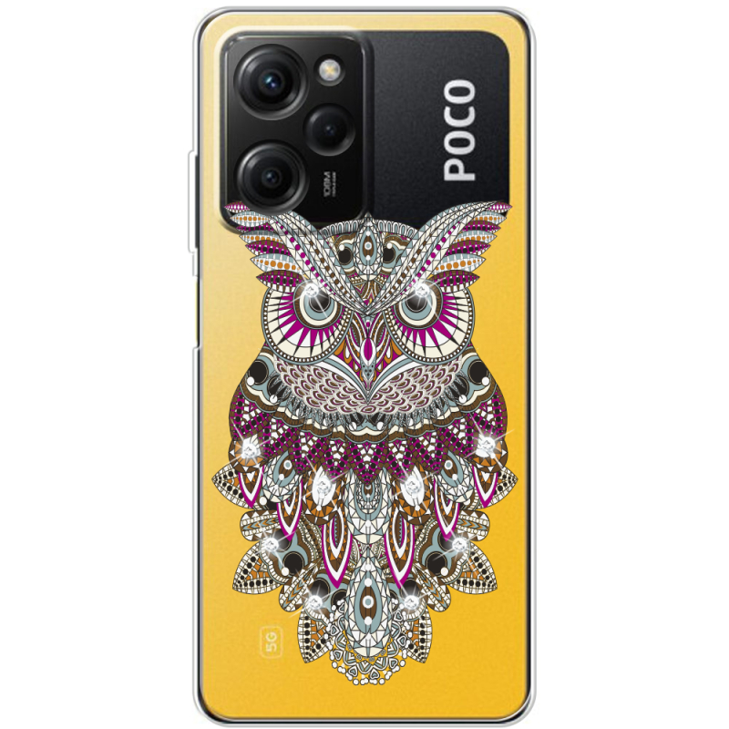 Чехол со стразами Xiaomi Poco X5 Pro 5G Owl