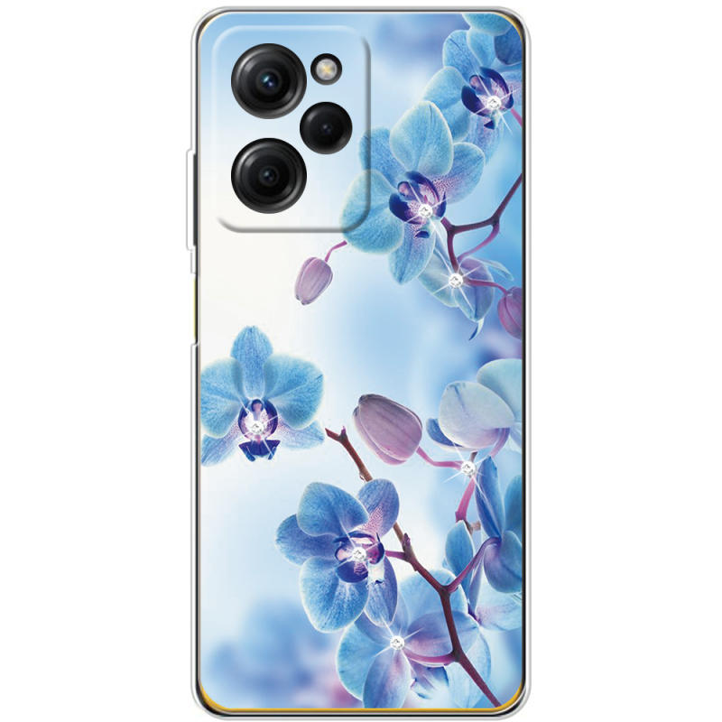 Чехол со стразами Xiaomi Poco X5 Pro 5G Orchids