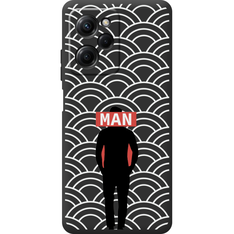 Черный чехол BoxFace Poco X5 Pro 5G Man Pattern