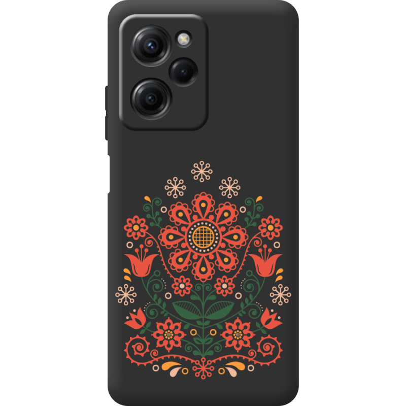 Черный чехол BoxFace Poco X5 Pro 5G Ukrainian Ornament