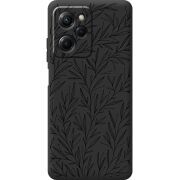 Черный чехол BoxFace Poco X5 Pro 5G Leaves