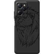 Черный чехол BoxFace Poco X5 Pro 5G Lion