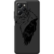 Черный чехол BoxFace Poco X5 Pro 5G Wolf and Raven