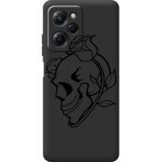 Черный чехол BoxFace Poco X5 Pro 5G Skull and Roses