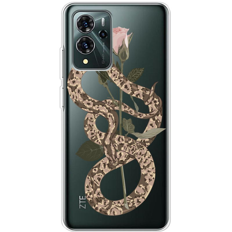 Прозрачный чехол BoxFace ZTE Blade V40 Pro Glamor Snake