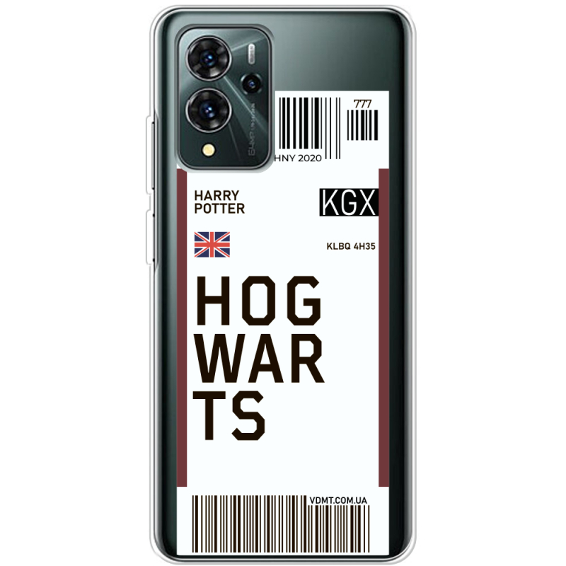 Прозрачный чехол BoxFace ZTE Blade V40 Pro Ticket Hogwarts