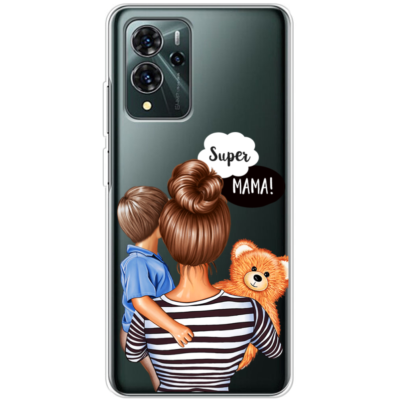 Прозрачный чехол BoxFace ZTE Blade V40 Pro Super Mama and Son