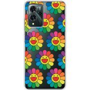 Прозрачный чехол BoxFace ZTE Blade V40 Pro Hippie Flowers