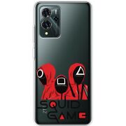 Прозрачный чехол BoxFace ZTE Blade V40 Pro siquid game люди в красном