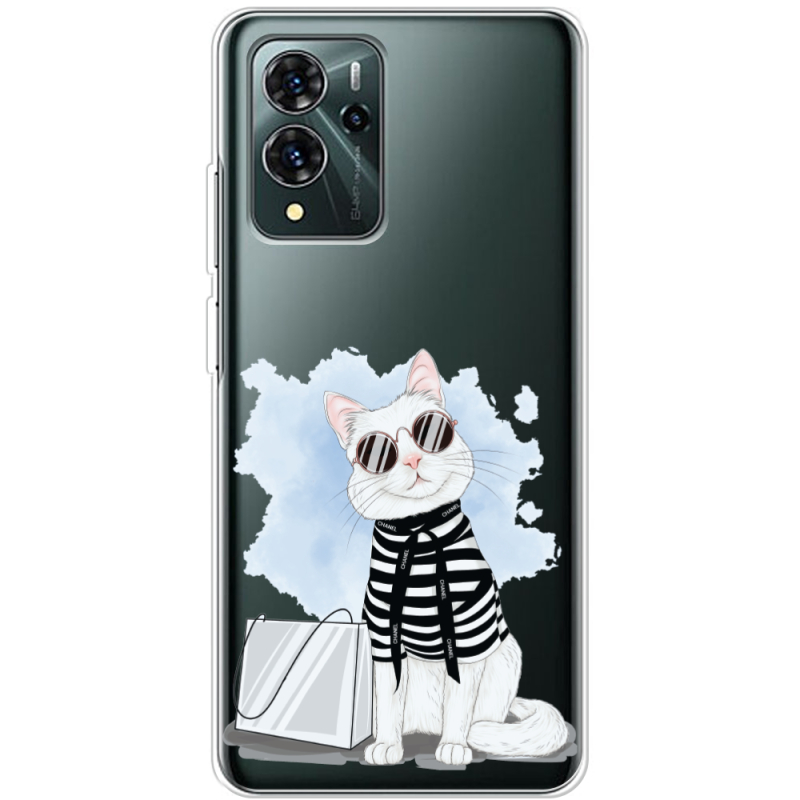 Прозрачный чехол BoxFace ZTE Blade V40 Pro Cat Style