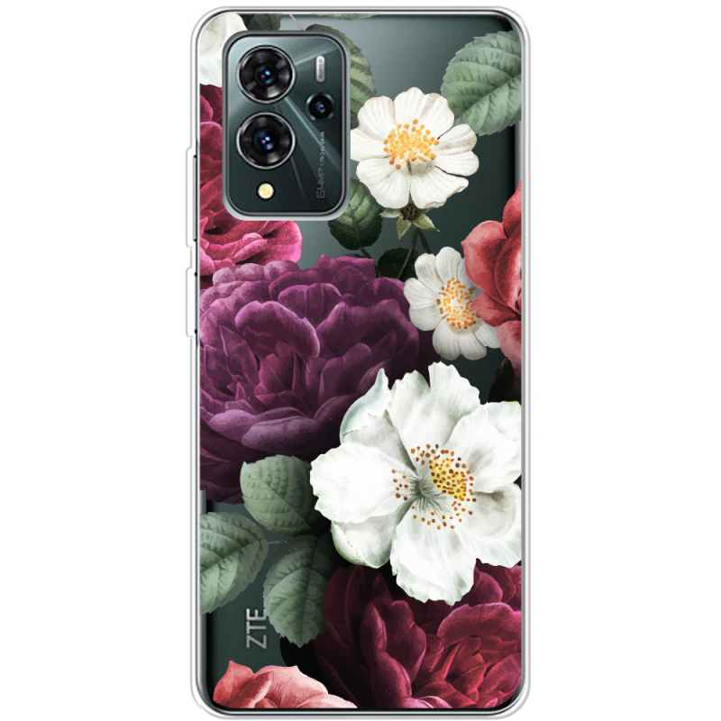 Прозрачный чехол BoxFace ZTE Blade V40 Pro Floral Dark Dreams