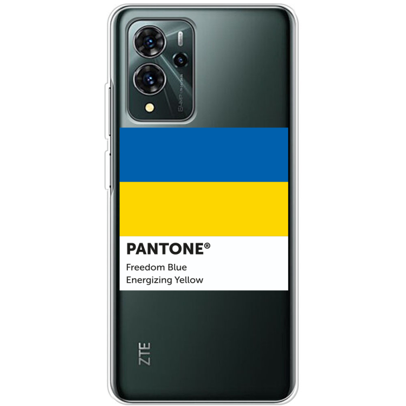 Прозрачный чехол BoxFace ZTE Blade V40 Pro Pantone вільний синій