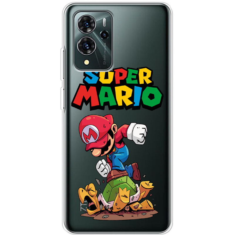 Прозрачный чехол BoxFace ZTE Blade V40 Pro Super Mario