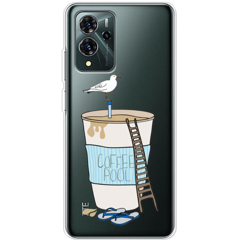 Прозрачный чехол BoxFace ZTE Blade V40 Pro Segull in Cofee Pool