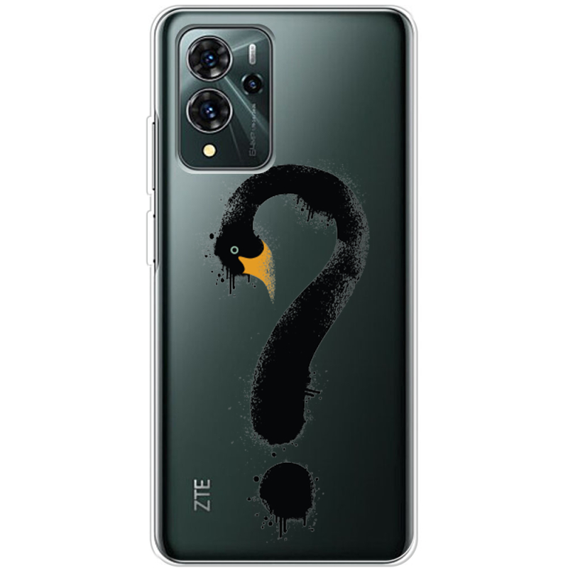 Прозрачный чехол BoxFace ZTE Blade V40 Pro Swan question