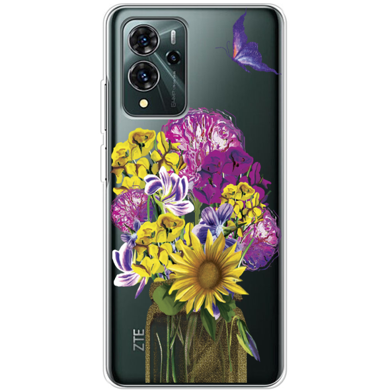 Прозрачный чехол BoxFace ZTE Blade V40 Pro My Bouquet