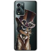 Прозрачный чехол BoxFace ZTE Blade V40 Pro Steampunk Cat