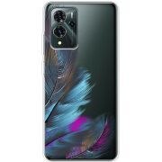 Прозрачный чехол BoxFace ZTE Blade V40 Pro Feathers