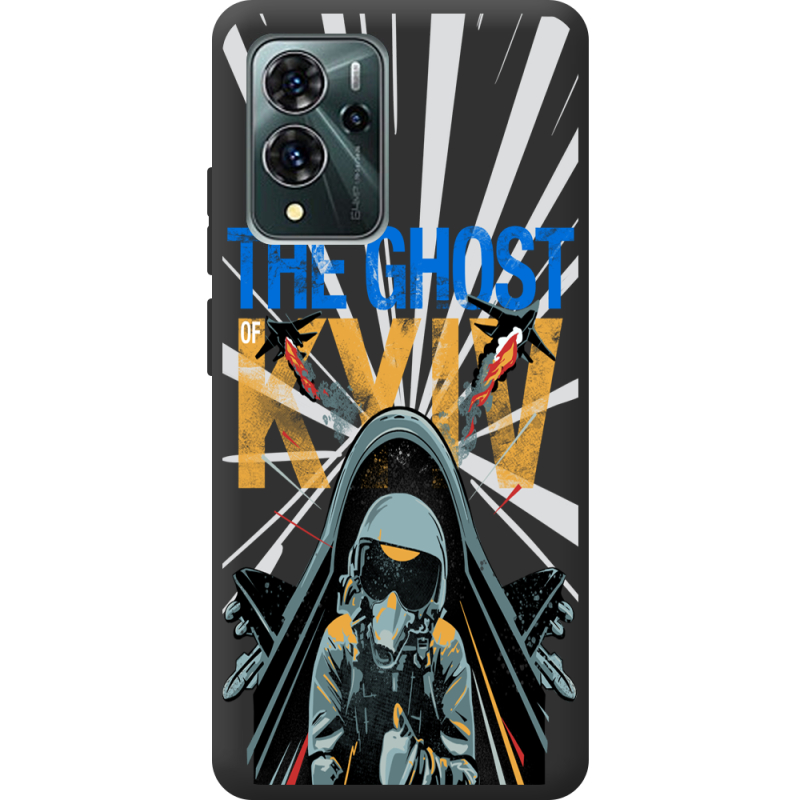 Черный чехол BoxFace ZTE Blade V40 Pro Привид Києва в дії