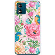 Чехол BoxFace Motorola E13 Birds in Flowers