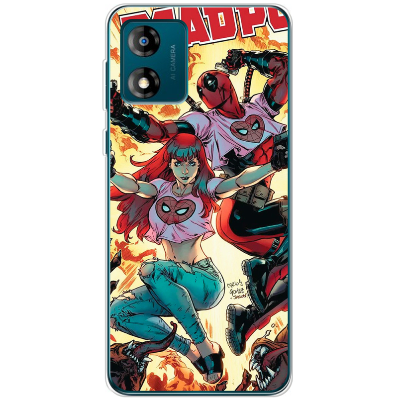 Чехол BoxFace Motorola E13 Deadpool and Mary Jane