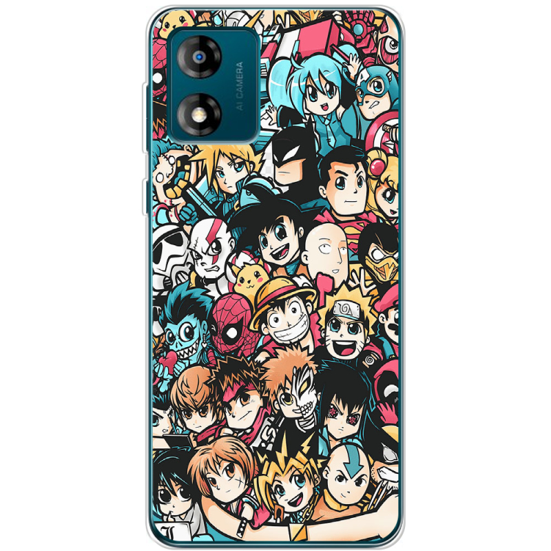 Чехол BoxFace Motorola E13 Anime Stickers