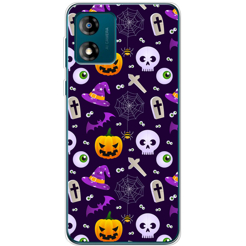 Чехол BoxFace Motorola E13 Halloween Purple Mood