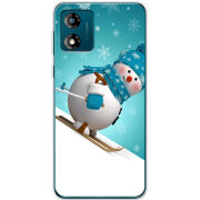 Чехол BoxFace Motorola E13 Skier Snowman