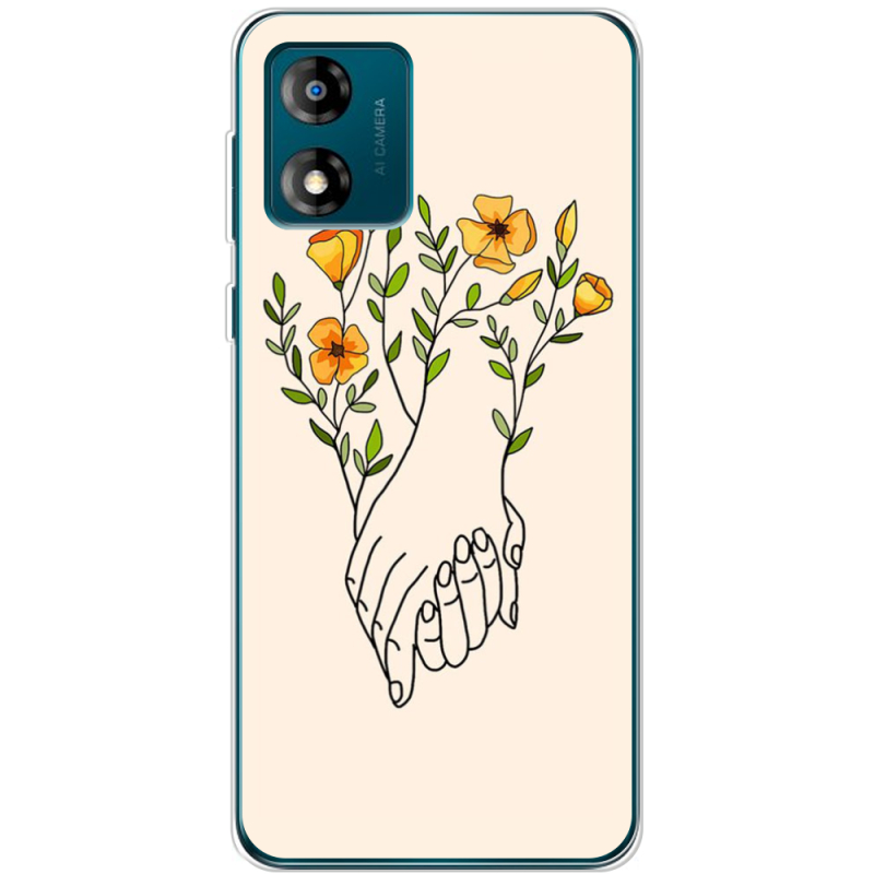 Чехол BoxFace Motorola E13 Flower Hands