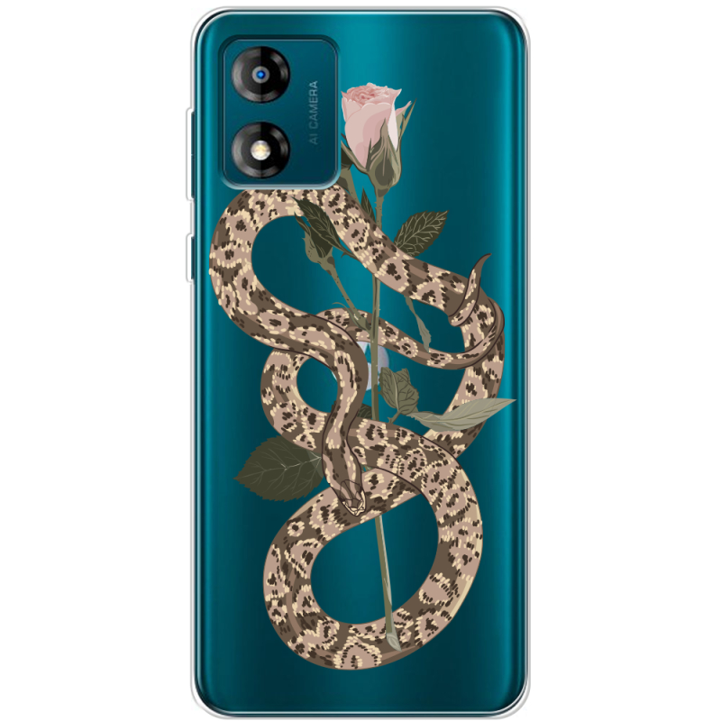 Прозрачный чехол BoxFace Motorola E13 Glamor Snake