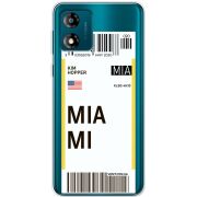 Прозрачный чехол BoxFace Motorola E13 Ticket Miami