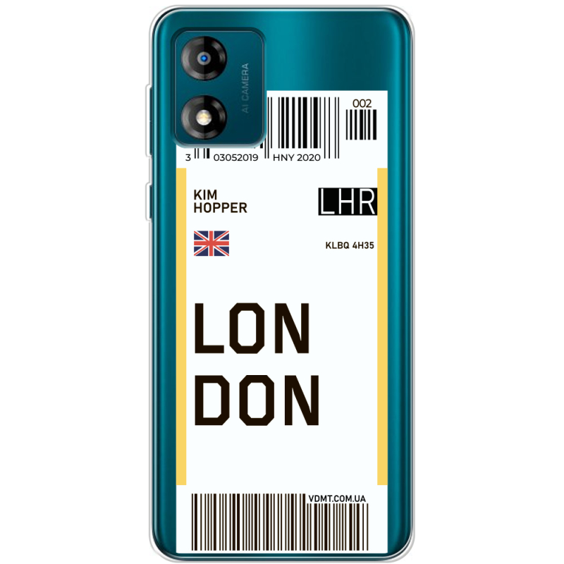 Прозрачный чехол BoxFace Motorola E13 Ticket London