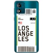 Прозрачный чехол BoxFace Motorola E13 Ticket Los Angeles