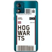 Прозрачный чехол BoxFace Motorola E13 Ticket Hogwarts
