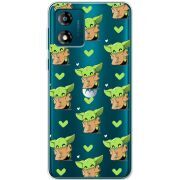 Прозрачный чехол BoxFace Motorola E13 Pattern Baby Yoda