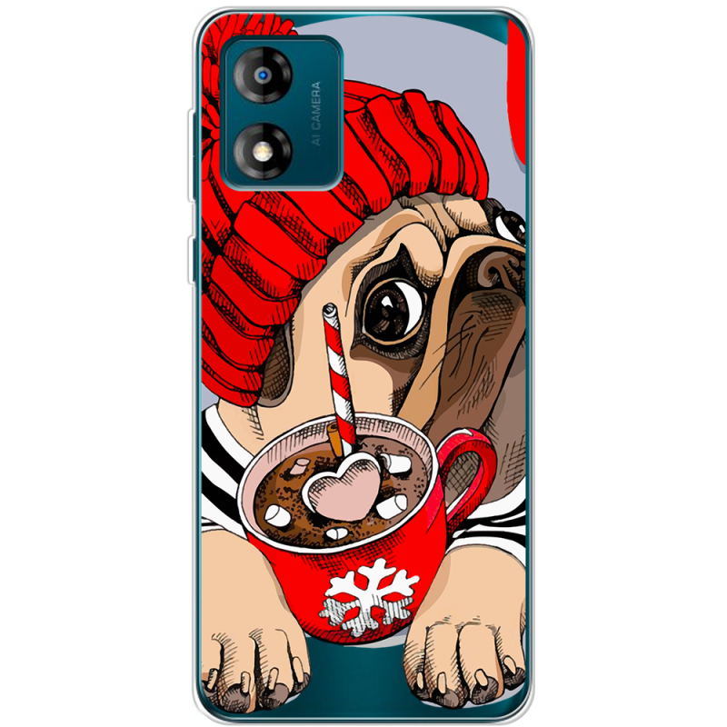 Прозрачный чехол BoxFace Motorola E13 Winter Puggy